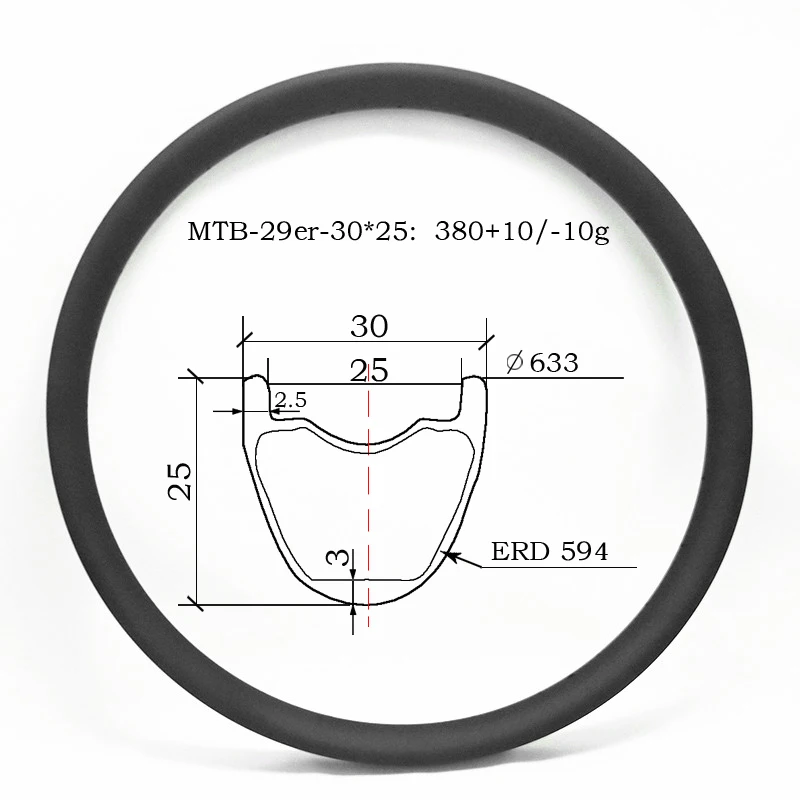 Graphene 29er MTB AM bicycle rim carbon mtb rim bicycle disc rims AM XC
