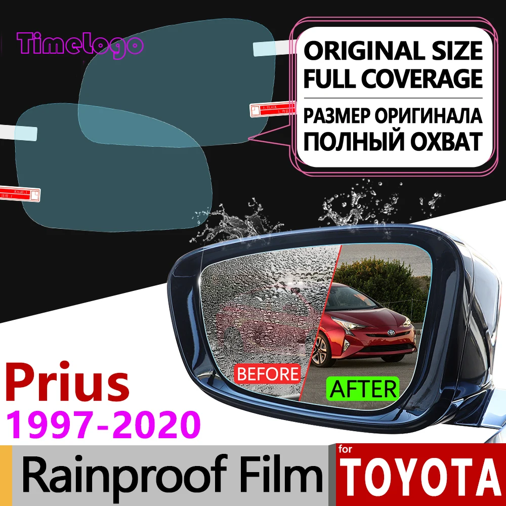 

For Toyota Prius 10 20 30 50 C V Aqua 1997 - 2020 Full Cover Anti Fog Film Rearview Mirror Rainproof Anti-Fog Films Accessories