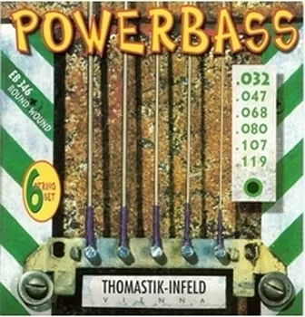 

Eb346 power bass string kit for 6 string bass guitar, medium light, 32-119, Thomastik