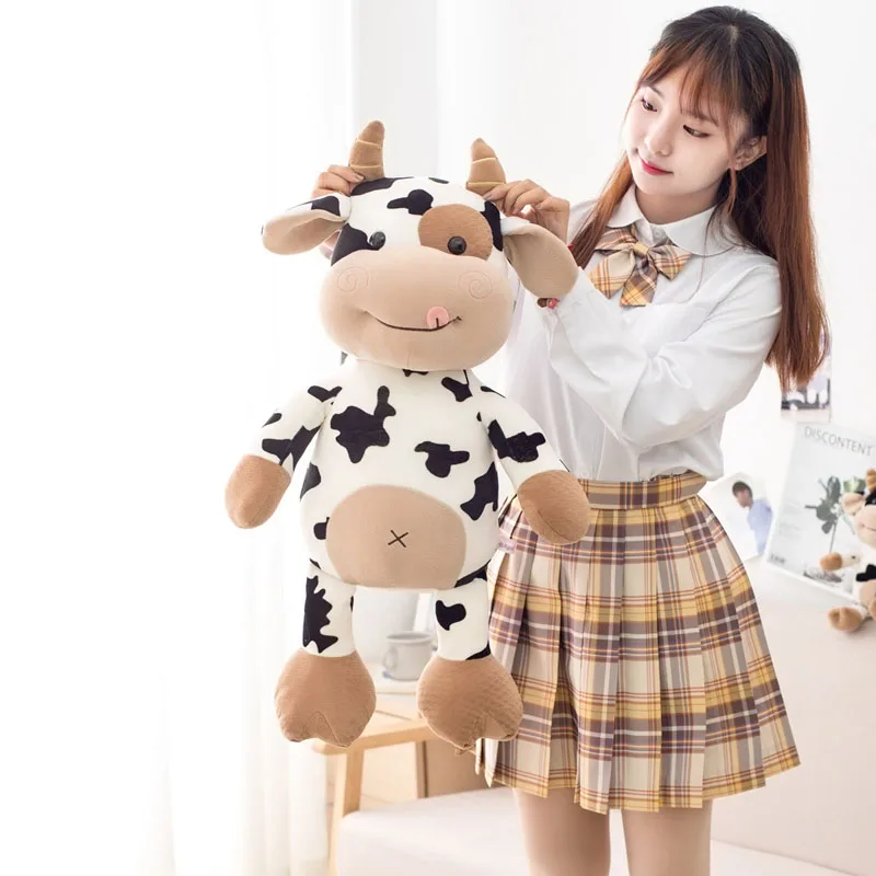 Toy Cute Cattle Plush Stuffed Animals Cattle Soft Doll Kids Birthday Gift