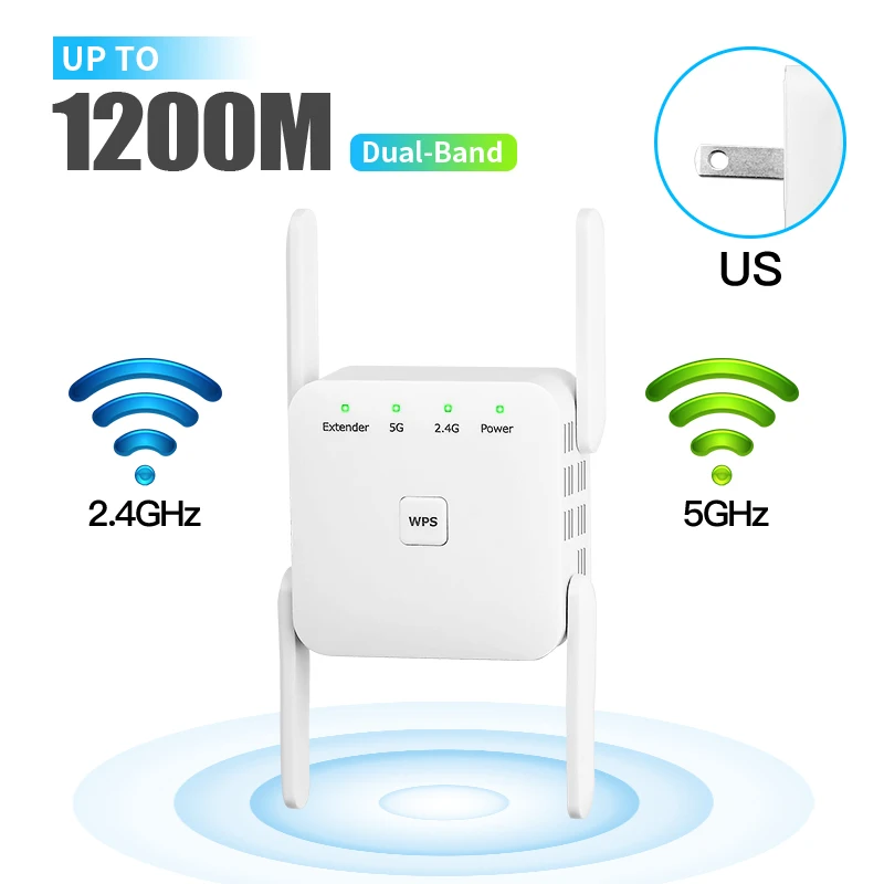 wifi signal booster 5G Wifi Repeater 2.4G/5Ghz Bộ Mở Rộng Sóng WiFi Router WiFi 1200Mbps Bộ Khuếch Đại Wifi Tăng Áp 802.11N Wi-Fi tầm Xa Tín Hiệu Repiter wifi signal booster 5ghz