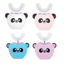 Детская Автоматическая звуковая электрическая зубная щетка u-образная головка с музыкой для детей Usb зарядка отбеливание зубов