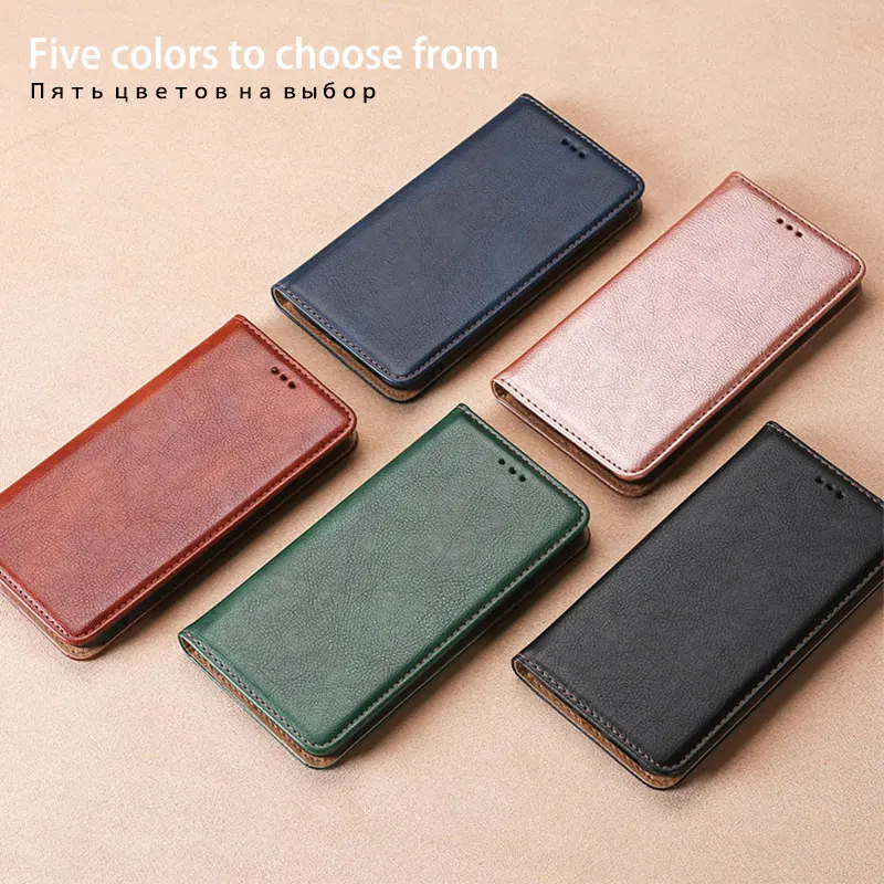 Luxury Leather Flip Cover Business Phone Case with Soft Interior Lining