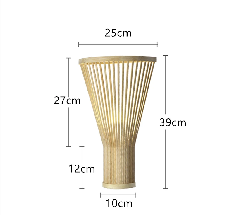 Traditional Art Wood Bamboo Lights Decoration Wall Light Living Room Learning Wall Lamp For Bedroom LED Home Deco Cottage light