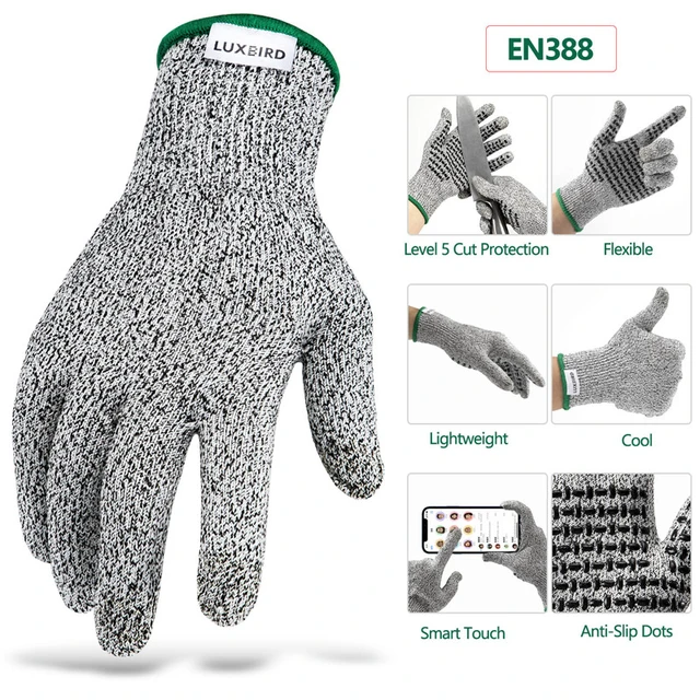 New Model Prevent Slipping Full Finger Knitted Working Safety Gloves for  Gardening Parts Moving - AliExpress