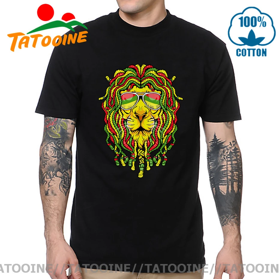 タトゥイーンヴィンテージレゲエラスタファリライオンtシャツドレッドジャマイカ国旗tシャツデスメタルレゲエ音楽tシャツトップスラスタライオンキングtシャツ Tシャツ Aliexpress