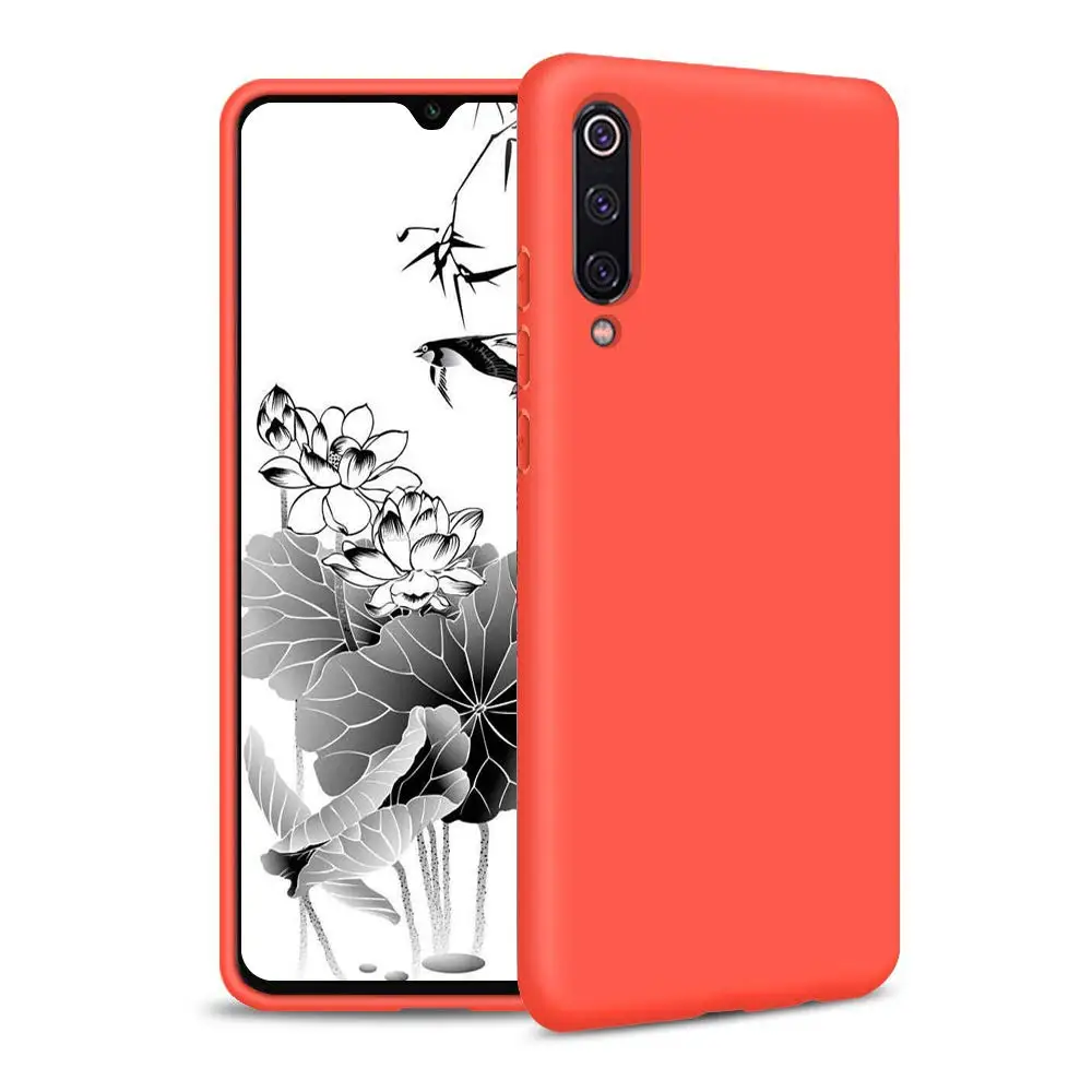 Силиконовый чехол для samsung Galaxy A50 A30 A40 A10 A20 A70 тапочки однотонного яркого чехол для телефона A80 M20 A7 A8 Примечание 10 S8 S9 плюс S10e крышка - Цвет: Красный
