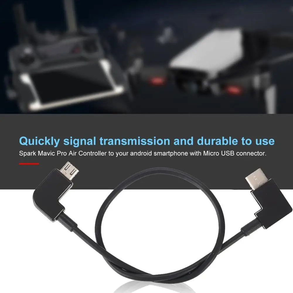 Кабель для передачи данных DJI Spark/MAVIC Pro/Mavic 2 Air/Mini Control Micro USB Lighting/Type C/Micro line iPhone /Pad