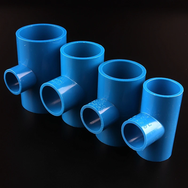 

10pcs 25*20mm To 63*20mm Blue Reducing Tee Joints Garden Irrigation Fish Tank Water Pipe Connector PVC Aquariums Accessories