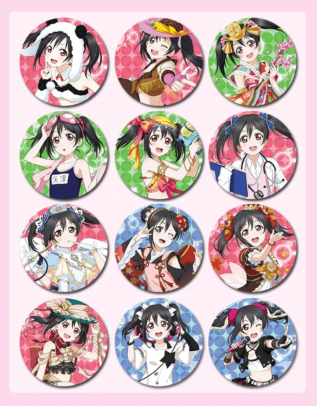 1 шт. 58 мм аниме LOvelive железная Кнопка Umi Maki Eli булавки значки брошь иконы Brosche |
