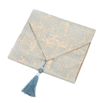 

Luxury Chinese Style Table Runner Tassel Tablecloth Placemat Cloth Mat Home Party Decorations for Dining Tea Coffee Desk