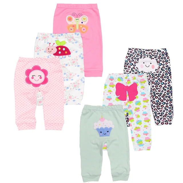 New 3pcs/lot 2023 Cotton Baby Clothes Harem Toddler Pants Baby Girl Trousers Mid Waist 3-24 Months Newborn Unisex Baby Leggings
