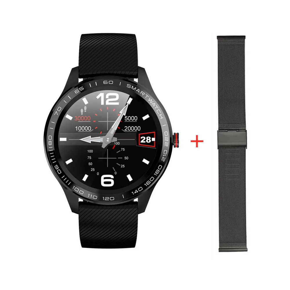 L9 Смарт часы человек IP68 Водонепроницаемый Bluetooth SmartWatch ЭКГ артериального давления сердечного ритма спортивные фитнес часы pk L5 L8 L7 - Цвет: add headset