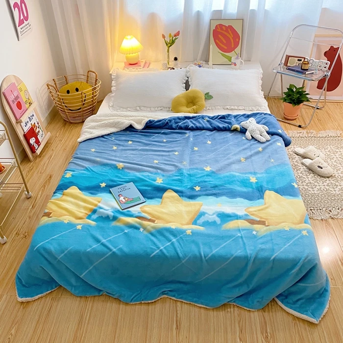 

Flannel Soft Fluffy Throw Blankets for Sofa Bedroom Couch Travel Bedroom- Lightweight, Warm, Cozy and Durable