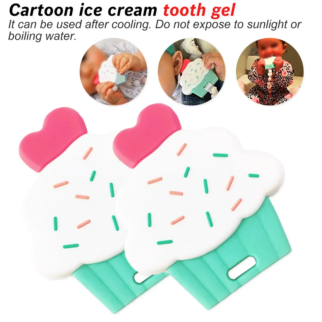 

Make Baby Teether 10pcs Silicone Cup Cake Cute Diy Accessories Nursing Teething Toys Pendants Food Grade Silicone Teether