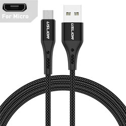High-Speed 3A USB Type-C Fast Charging Cable - 1M (Black For Micro)