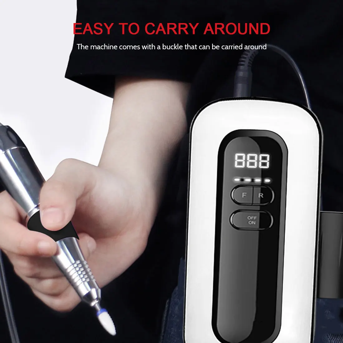 Profissional da Broca do Unha da Máquina 35000rpm da Broca do Unha com Banco de Potência do Telefone Jogo Recarregável Portátil Elétrico 1000 Mah 4 Brocas elétricas p manicure e acessórios
