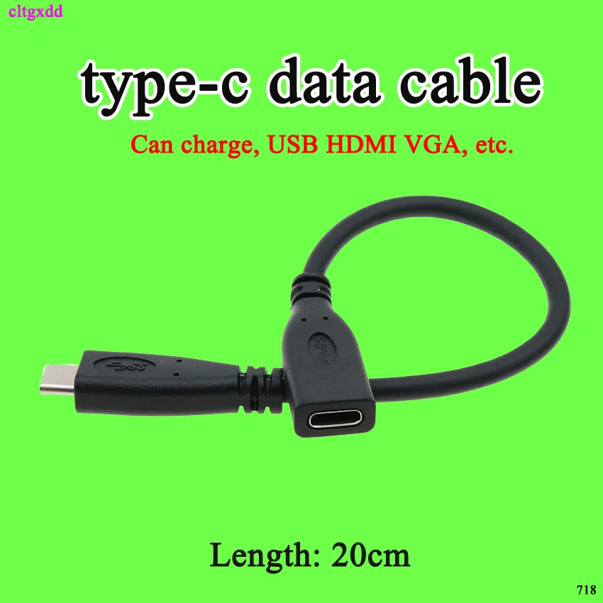 

USB Type C Extension Cable USB 3.1 Data Video Cable All copper 19 core USB-C Male to Female Extending Wire Extender Connector