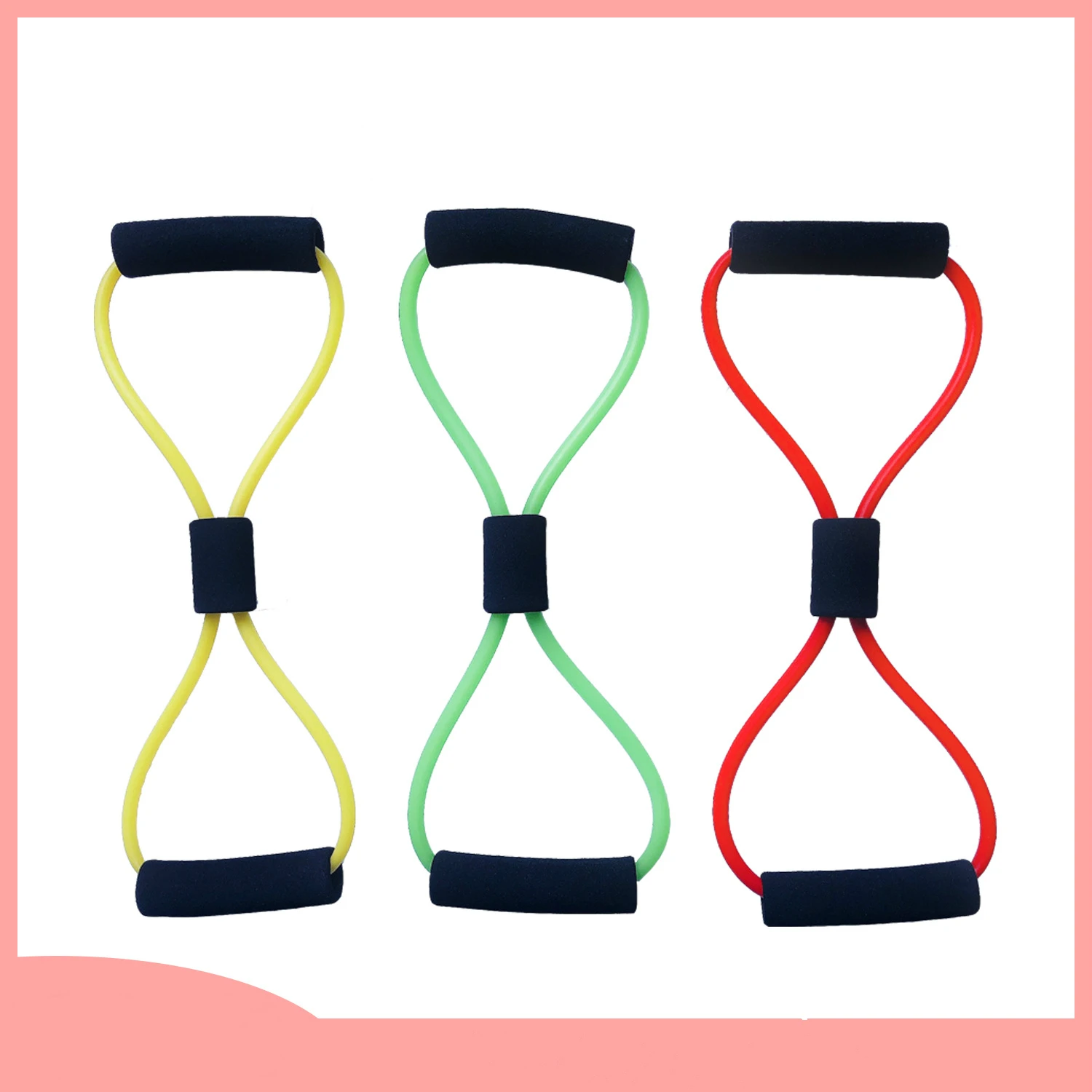 

Yoga Gum Fitness Resistance 8 Word Chest Expander Rope Workout Muscle TPE Tension Tube Latex Rally Fitness Equipment