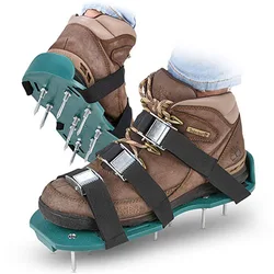 Chaussures aérateur de pelouse, avec 6 lacets, outil de jardinage, de jardinage, d'ongle 