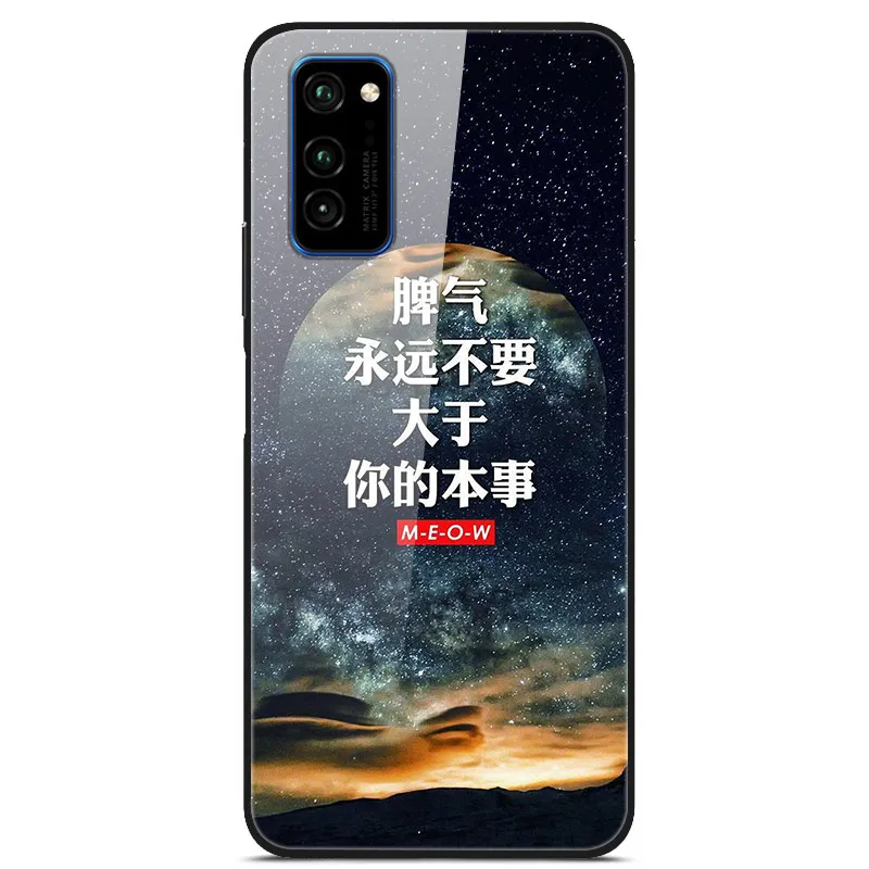 Для huawei honor view 30 Чехол из закаленного стекла жесткий чехол для телефона для huawei honor View 30 Pro TPU бампер чехол s honor v30 - Цвет: 38