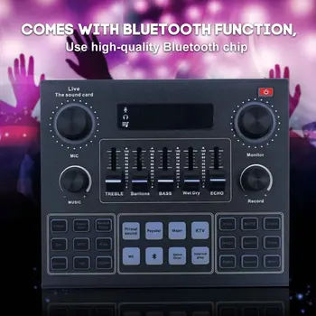 

V9 Audio Sound Card 3.5mm Microphone Headset Live Broadcast Studio Phone Computer Bluetooth Sound Adapter for Phone Computer