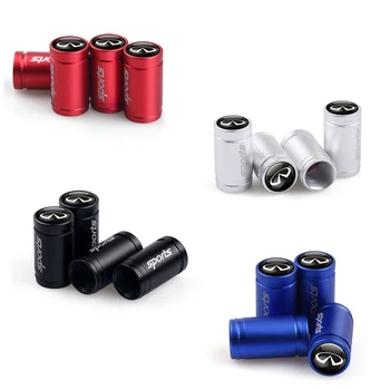 

4pcs Car Styling Sports Emblem Wheel Tire Valves Tyre Air Caps Case For Infiniti FX35 Q50 Q30 ESQ QX50 QX60 QX70 EX Accessories
