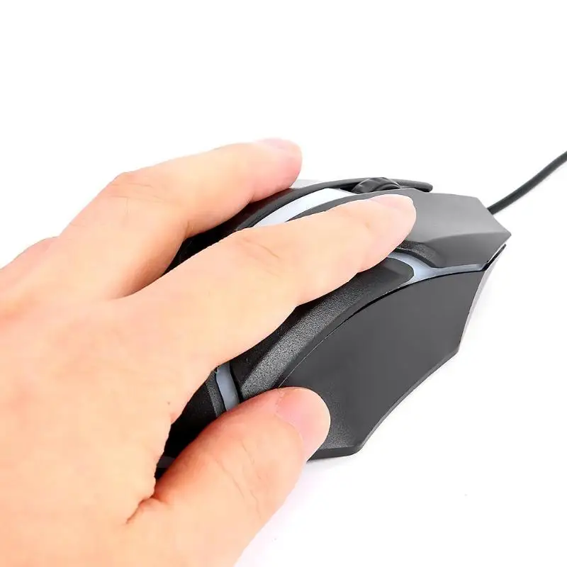 USB RGB проводная мышь 1200 dpi оптическая маленькая игровая мышь 3 кнопки легкая эргономичная универсальная компьютерная периферийная