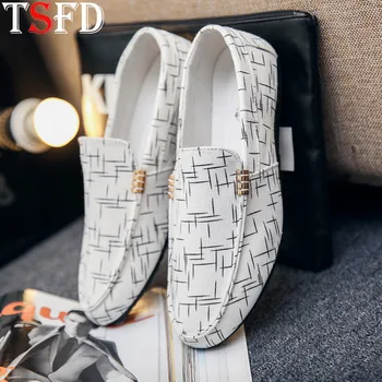 

Fashion Men Shoes Comfortable Male Sneakers Breathable Men's Shoes Canvas Loafers Men Outdoor Shoes New White Slip-on Shoes Y18