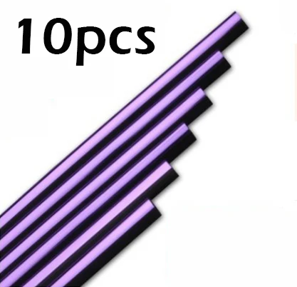 10pcs Car-styling plating Air outlet trim strip Interior Air Vent Grille Switch Rim Trim Outlet Decoration Strip DIY Accessories - Название цвета: purple