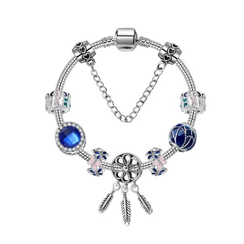 Pan Jia новая бабочка Ловец снов браслет-цепочка голубая бабочка тень Бабочка вокруг браслета