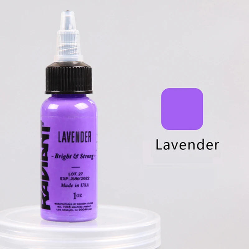 Lavender 30 мл растительный экстракт пигментов чернил для татуажа 1 бутылка перманентного макияжа Инструменты для татуировки бровей и губ для боди-арта 14 цветов - Цвет: Lavender