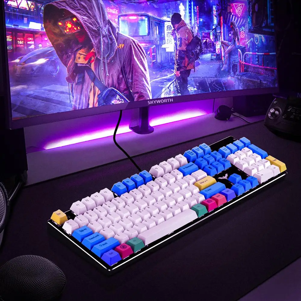 Havit PBT Keycaps 67 87 104 ключей игровой Keycap набор с съемником для DIY Cherry MX механическая