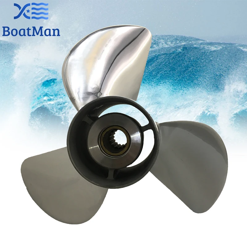 Outboard Propeller 13 7/8x19 For Yamaha 50HP 60HP 80HP  85HP 90HP 100HP130HP Stainless steel 15 splines LH Boat Parts