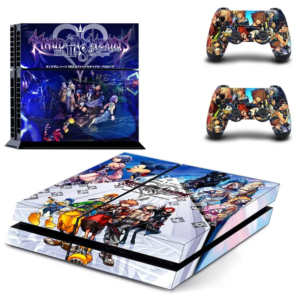 Kingdom Hearts плёнка полностью покрывающая лицевые панели наклейка для PS4 Наклейка для консоли и контроллеров playstation 4 наклейка для PS4 виниловая наклейка