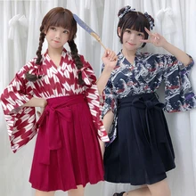 Кимоно костюм самурая японский стиль юката хаори женское платье традиционный костюм emboridery dragon вечерние винтажные Косплей