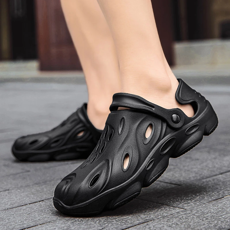 Sandalias resistentes al desgaste para hombre, zuecos para la playa, zapatillas deportivas antideslizantes para exteriores, blanco para verano, 2021|Sandalias de hombre| - AliExpress