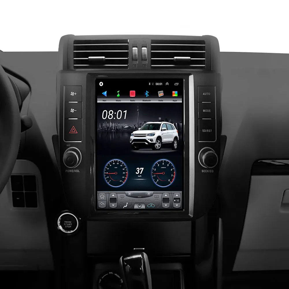 Автомагнитола мультимедийный навигатор видеоплеер для Toyota Land cruiser prado Tesla style