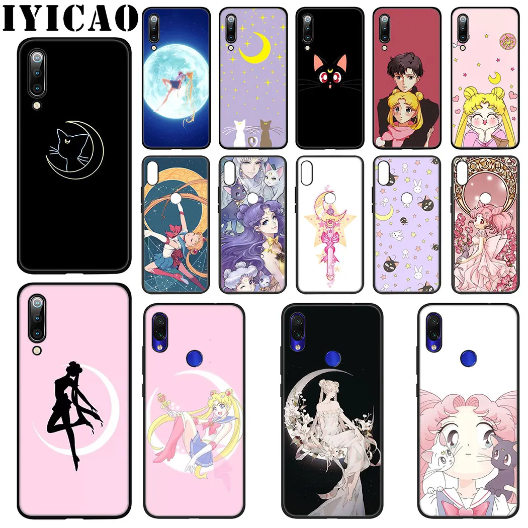 IYICAO японский аниме Сейлор Мун Мягкий силиконовый чехол для Xiaomi 9 8 SE A2 Lite A3 9T Pro A1 CC9
