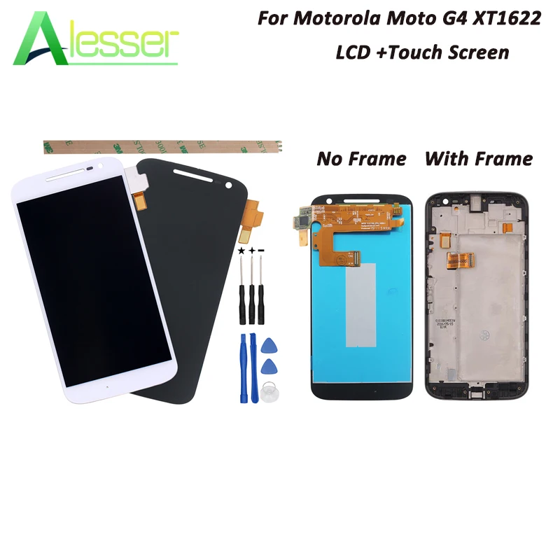 Alesser для Motorola Moto G4 XT1622 XT1625 ЖК дисплей и кодирующий преобразователь сенсорного