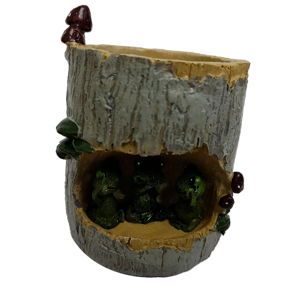Home Yard Flower Succulent Bonsai Trough Box Green Frog Plant Bed DIY Pot