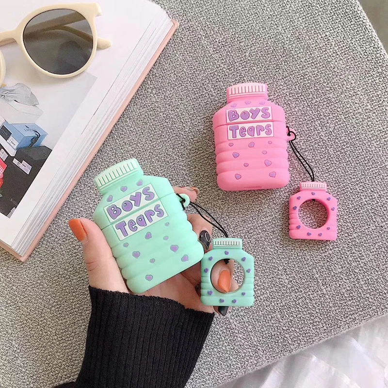 

Korea Popular Drink Bottle soft silicon Wireless Earphone Charging Box Cover Bag for Apple AirPods 1 2 Anti-fall Anti-fall case