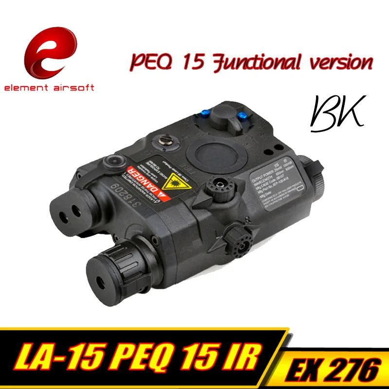 Элемент Softair PEQ 15 чехол для батареи без функции манекен Тактический светильник для вспышки лазерный ИК-оружие для страйкбола Waffen охотничий светильник - Цвет: EX276BK