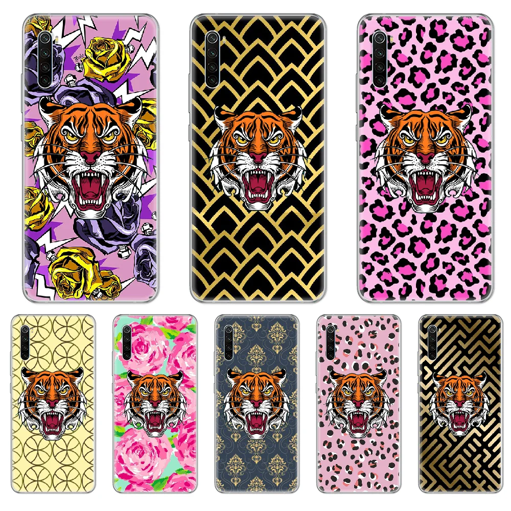 luxury Brand Leopard Tiger head Phone Case cover For xiaomi Redmi 3S 4A 5A 6A 5 Plus 4X 7 8 8a CC9 K20 Pro K30 transparent back | Мобильные