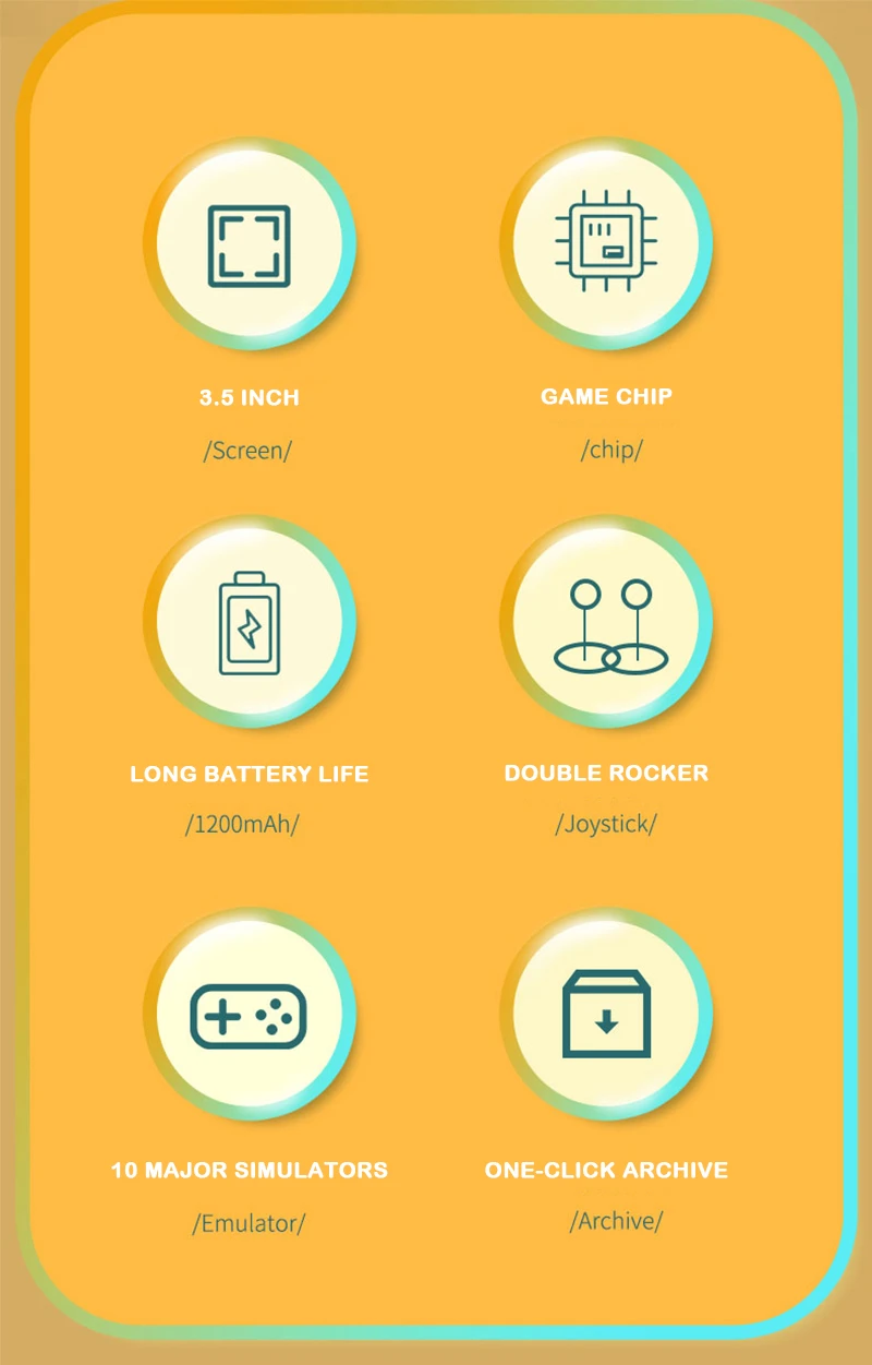 X350 Handheld Video Game Console Built-in 8600 portable Games Console 3.5 inch Screen Display 1200mAh battery Retro Game Player