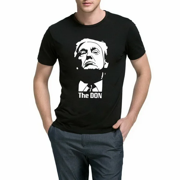 Black Mens Donald Trump Godfather The Don Cool Casual T-Shirts Men Tee Free Shipping Funny Tops Shirt | Мужская одежда