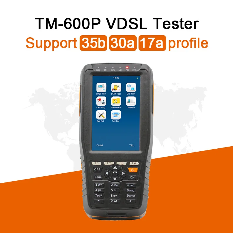

DHL Free Shipping Mufti-function TM600P VDSL VDSL2 Tester-Support 35b 30a 17a profile Detection Instrument