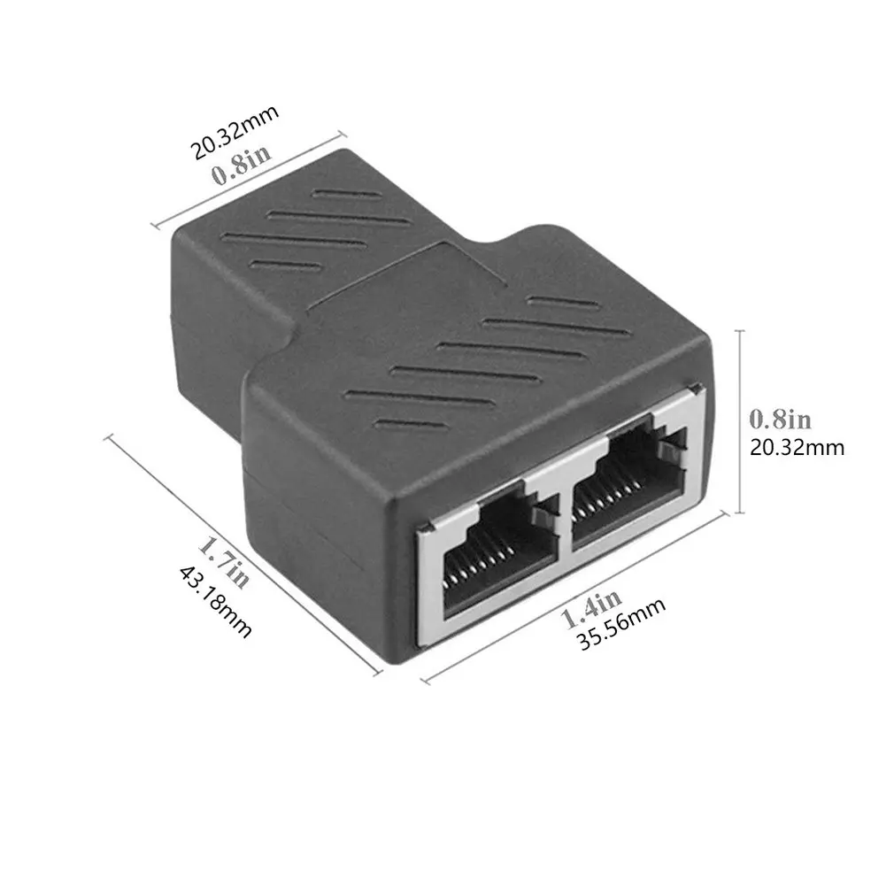 Практичный RJ45 Сплиттер Адаптер 1-2 способа двойной женский порт CAT5/6 LAN Ethernet кабель высокая производительность