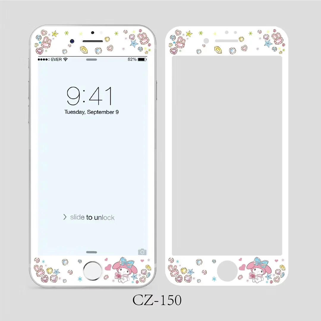 

Cinnamoroll Melody Twin Stars PomPomPurin Pattern Screen Protector for iPhone 6 6S 7 8 plus Tempered Glass Protective Film