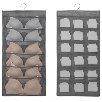 

15/24/30 Pocket Pockets Hanging Bag Bra Underwear Storage Wardrobe Organiser